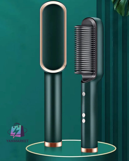 Cepillo Alisador de Pelo Eléctrico Portátil de Cerámica