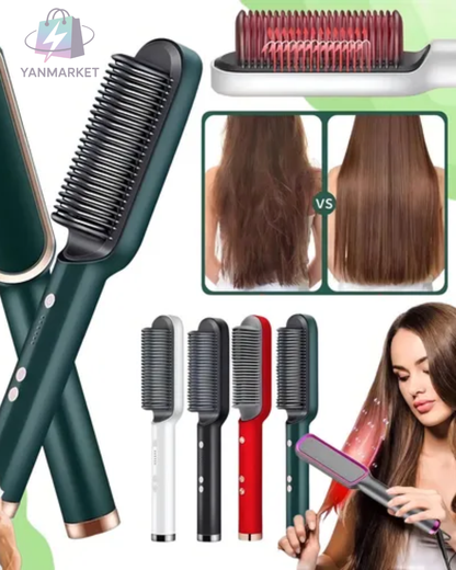 Cepillo Alisador de Pelo Eléctrico Portátil de Cerámica