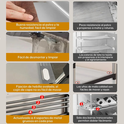 Zapatero Perchero Multifuncional De Lujo