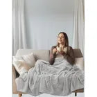 Cobija piel de conejo textura acanalada